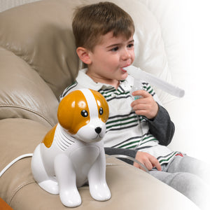 Drive Beagle Pediatric Nebulizer System being used at home.