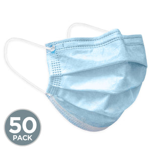 3 Ply Disposable Face Masks with Elastic Ear Loops Discounted