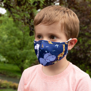 Children's Reusable Cloth Mask-Blue Dinos