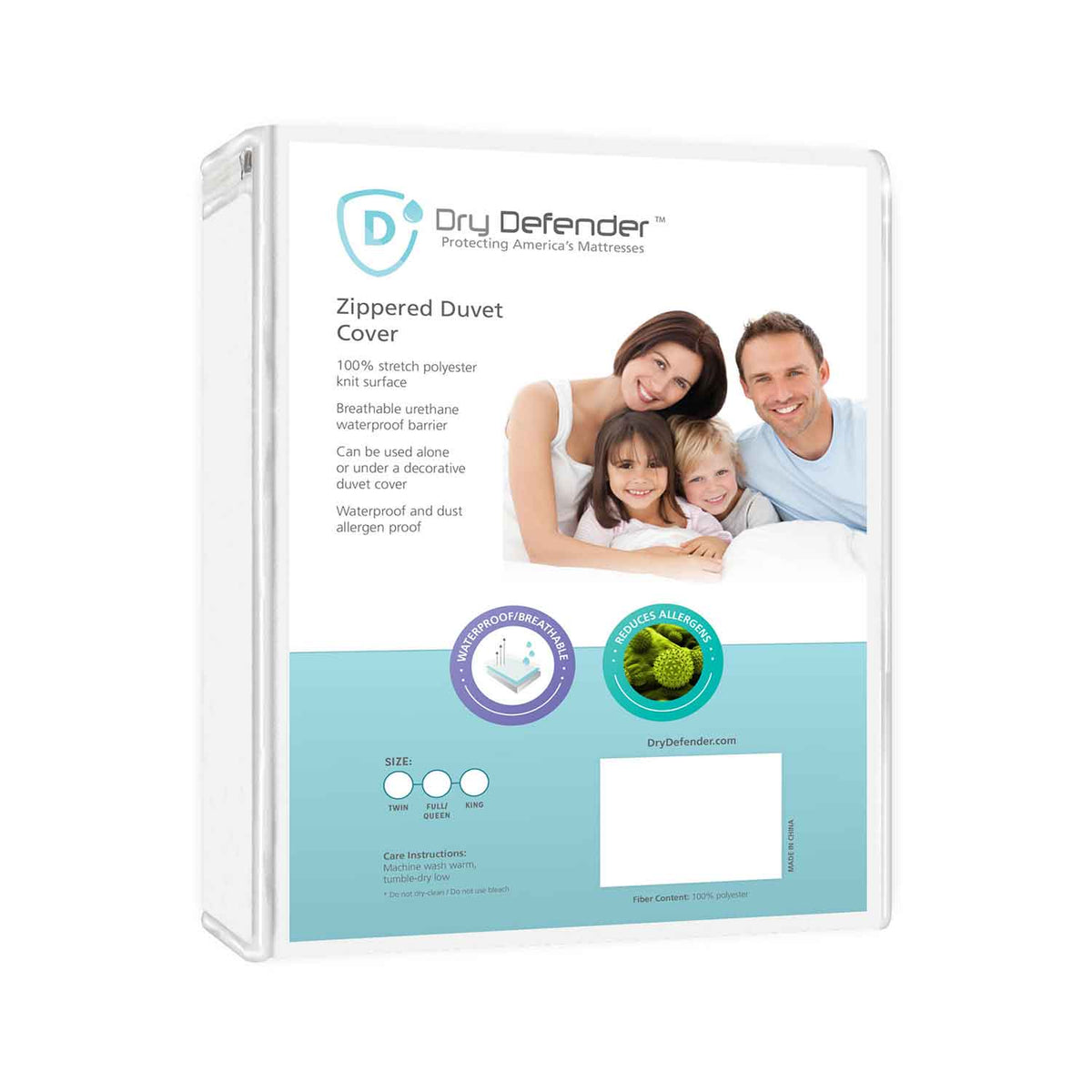 Premium Breathable Zippered Duvet Cover - Waterproof-Full/Queen